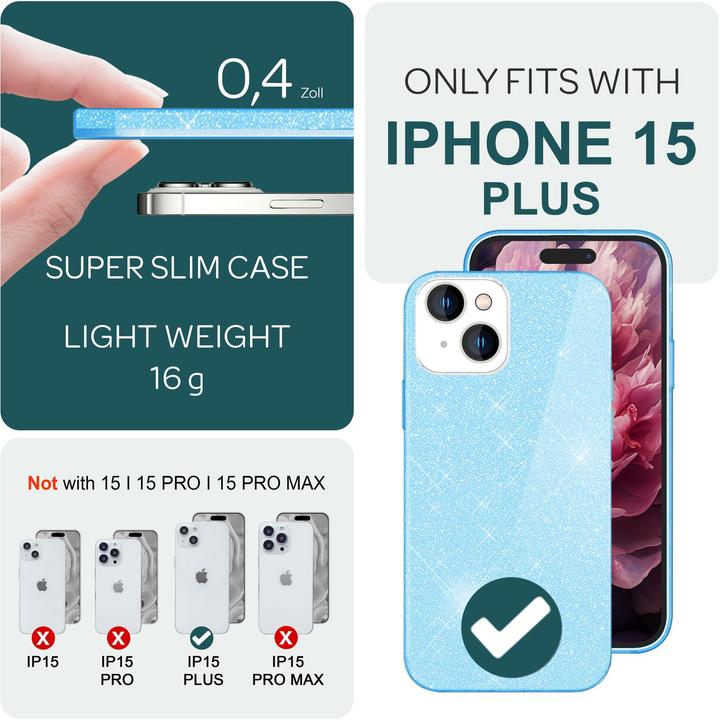 Immagine prodotto Nalia Copertina glitterata (Apple iPhone 15 Plus)