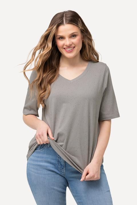 Produktbild Ulla Popken T-Shirt, Noppen, V-Ausschnitt, Halbarm (46, 48)