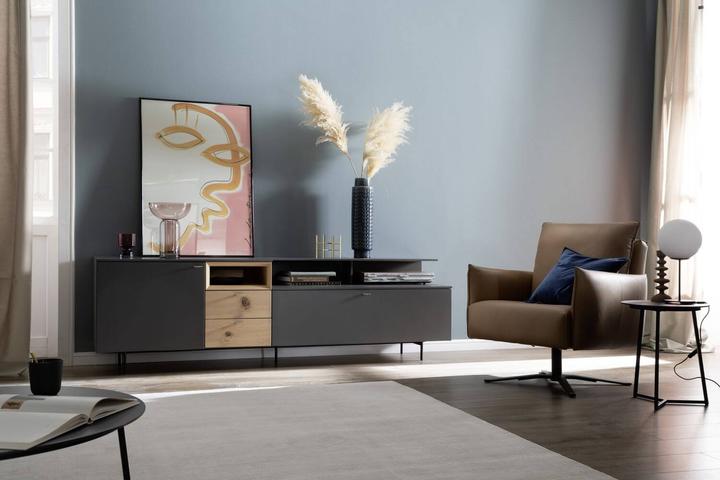 Actual product image Schöner Wohnen Palais table lamp E27 glass black 25cm round glass (E27)