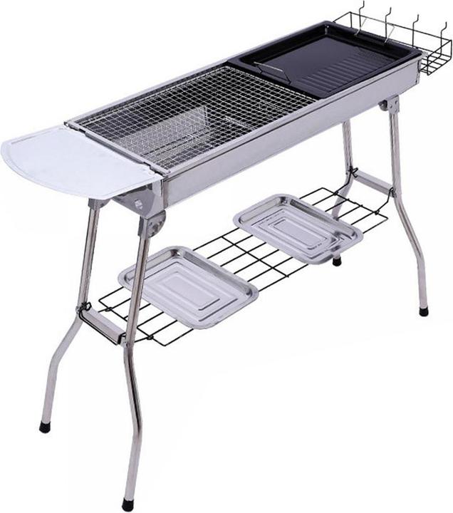 Produktbild JTI Tragbarer Grill mit Zubehör - Edelstahl (60 cm)
