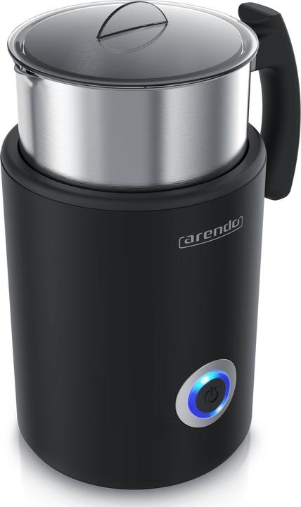 Produktbild Arendo Milchaufschäumer 3in1 Induktion, warm & kalt Schaum, 400 ml, Edelstahl, Latte Art, Milk, 500 W (500 ml)
