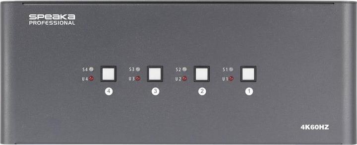 Immagine prodotto SpeaKa Professional 4 Port HDMI Multi Display KVM Switch 4x4 Port KVM-Konsole HD