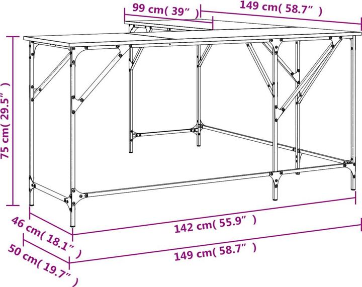 Image du produit vidaXL Schreibtisch