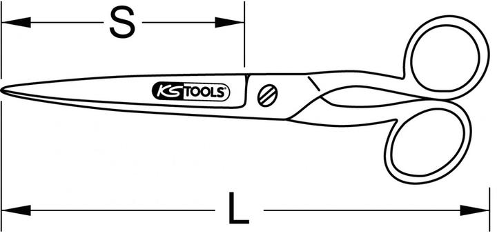 Actual product image KS Tools Universal workshop shears (20 cm)