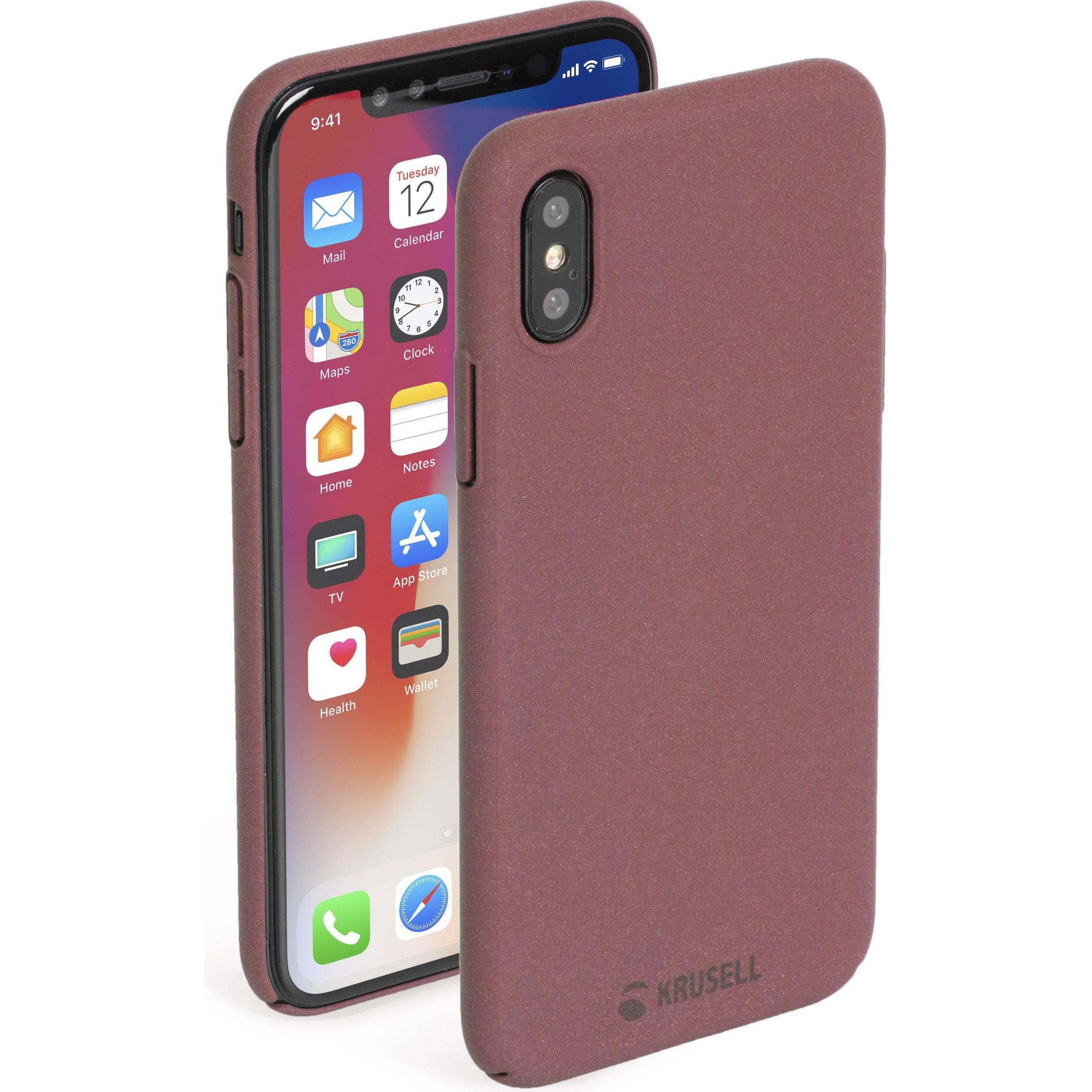 Krusell Sandby Cover Apple iPhone XS rust (Apple iPhone X), Smartphone Hülle, Braun