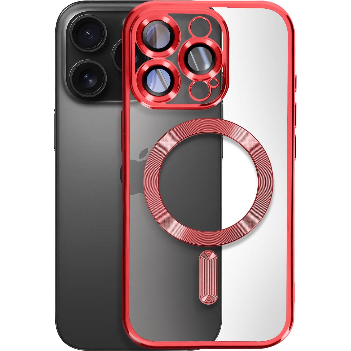 Avizar Metallic Case (Apple iPhone 16 Pro Max), Smartphone Hülle, Rot