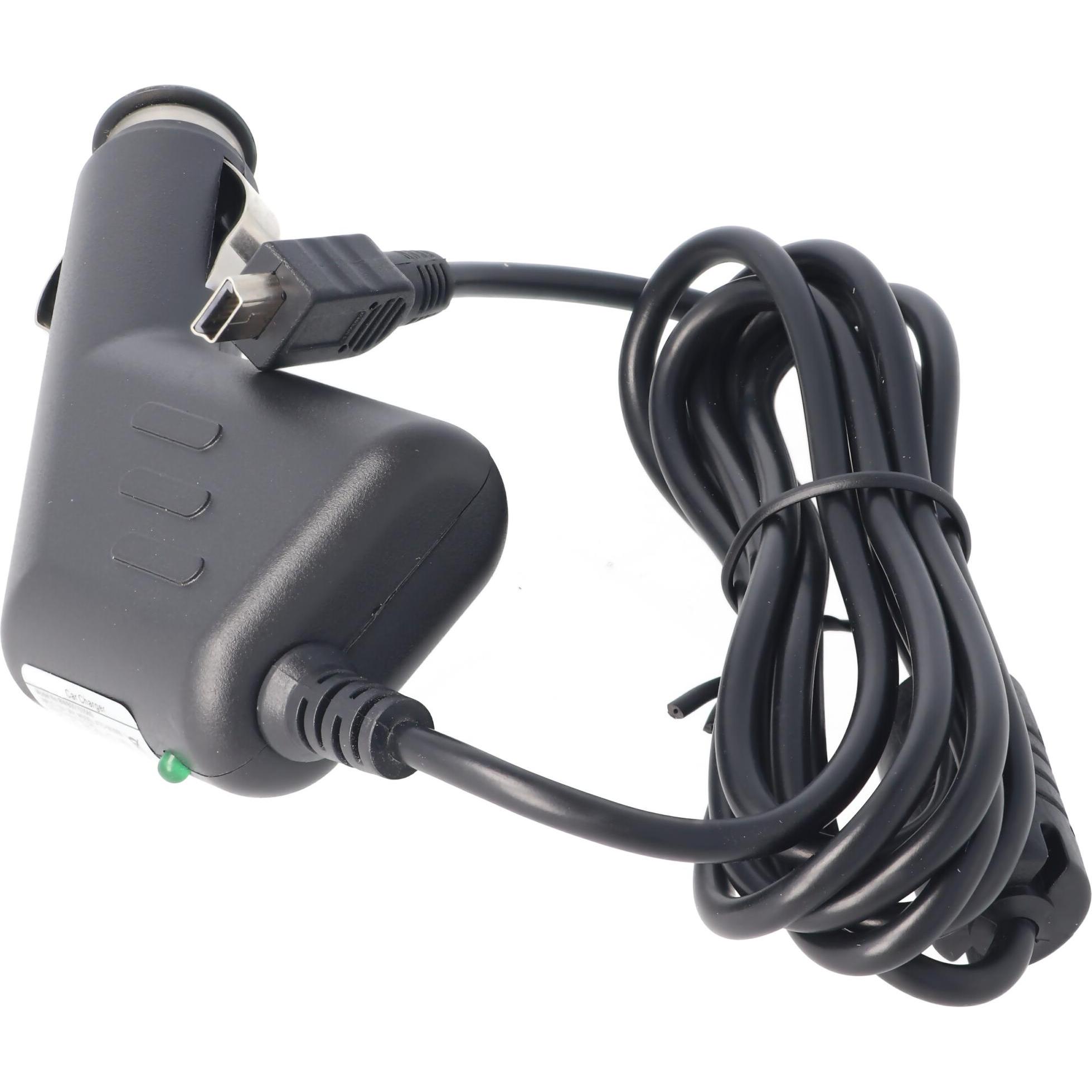 Thumbnail - AccuCell KFZ-Ladekabel Mini-USB mit TMC-Antenne, 2A Ladestrom, Auto Adapter