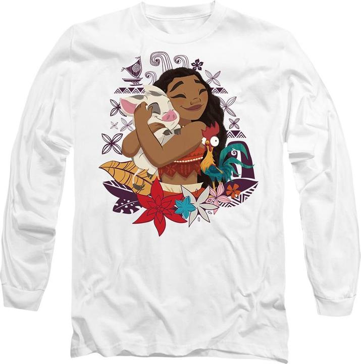 Actual product image Moana Unisex Adult Love Pua & Hei Hei T-Shirt (XL)