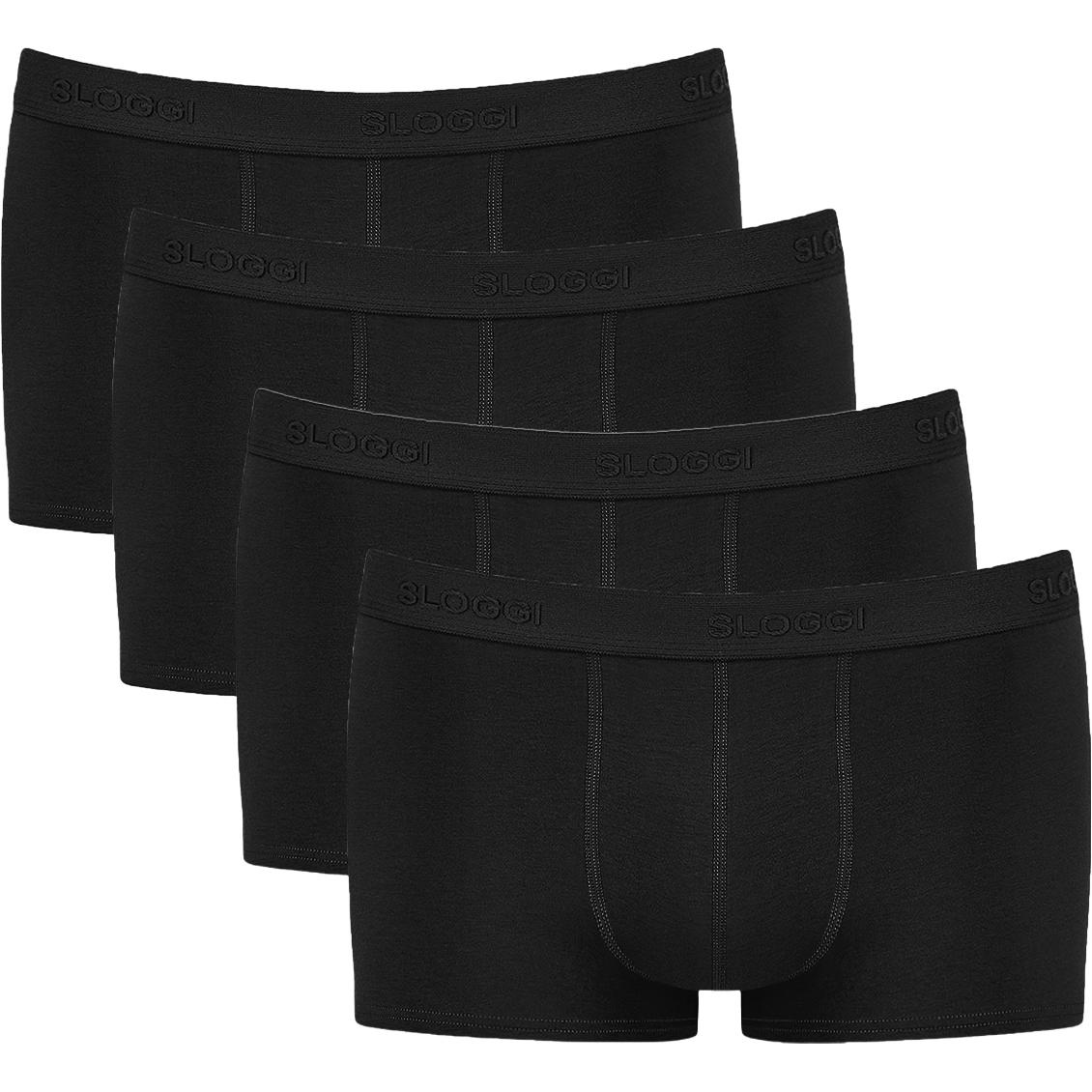 Sloggi, Herren, Unterhosen, 4er Pack 24/7 Boxershorts - Hipster - Unterhose, Schwarz, (L, 4er Pack)