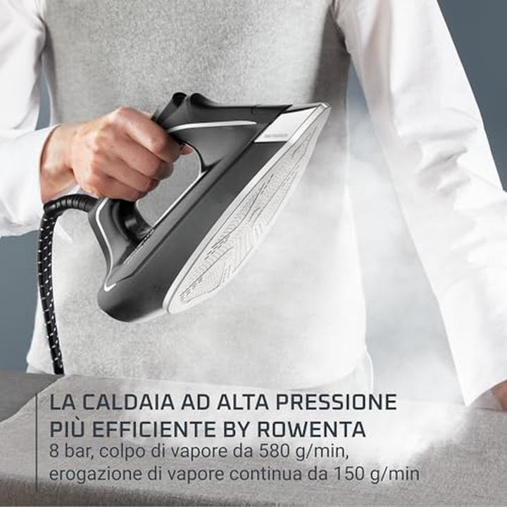Image du produit Rowenta Fer à repasser vapeur haute performance, mode éco, réservoir amovible, technologie silencieuse (580 g/min)