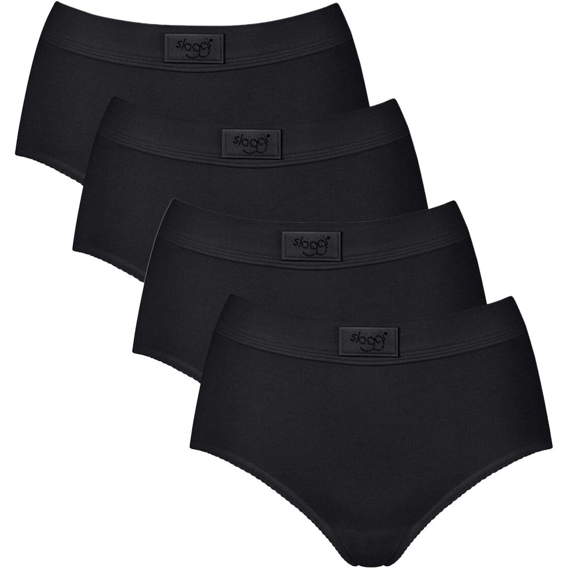 Sloggi, Damen, Unterhosen, 4er Pack Double Comfort Maxi Slip, Schwarz, (46, 4er Pack)