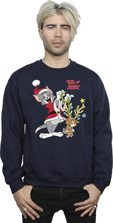 Actual product image Tom & Jerry Mens Christmas Reindeer Sweatshirt (XL)