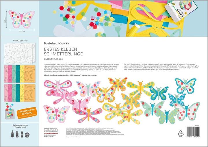 Productafbeelding Haba Bastelset - Erstes Kleben Schmetterlinge