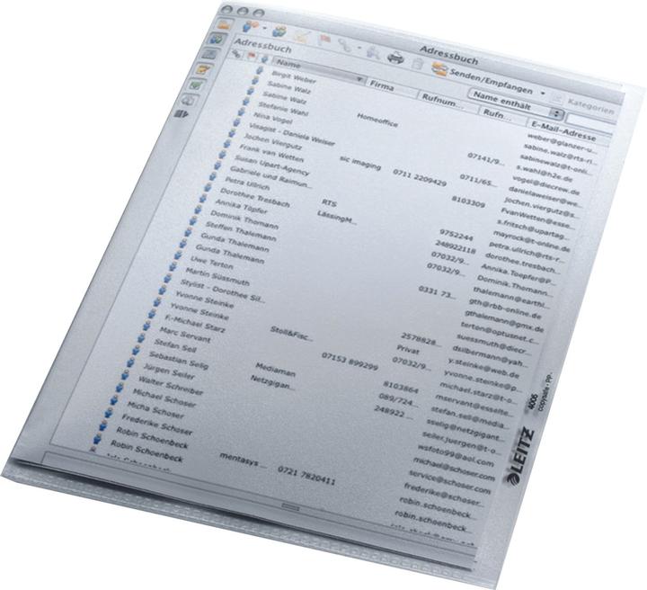 Valori nutrizionali e ingredienti Leitz Tasche trasparenti PP A5 (A4, 100x)