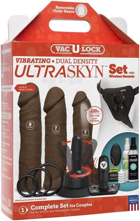 Image du produit Doc Johnson Vibrating Dual Density ULTRASKYN Chocolat
