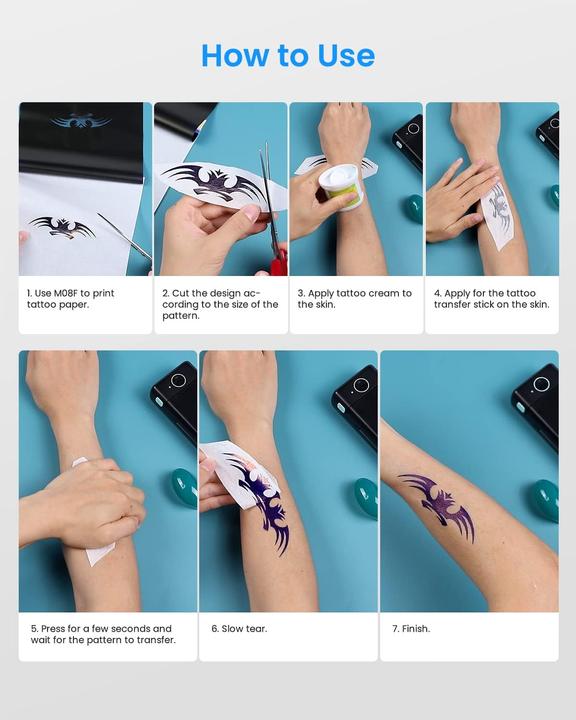 Actual product image Phomemo Tattoo Transferpapier A4 für M08F Drucker (100 Blatt)