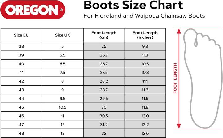 Produktbild Oregon Schnittschutzstiefel Klasse 2 Fiordland Leder bis 300°C, 295469 Gr. 40 (S2, 40)