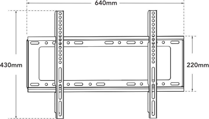 Image du produit Techly Support fixe-LED/LCD-30-70""-noir Support mural universel pour téléviseurs LED / LCD avec support (Mur, 60 kg, 30" - 70")
