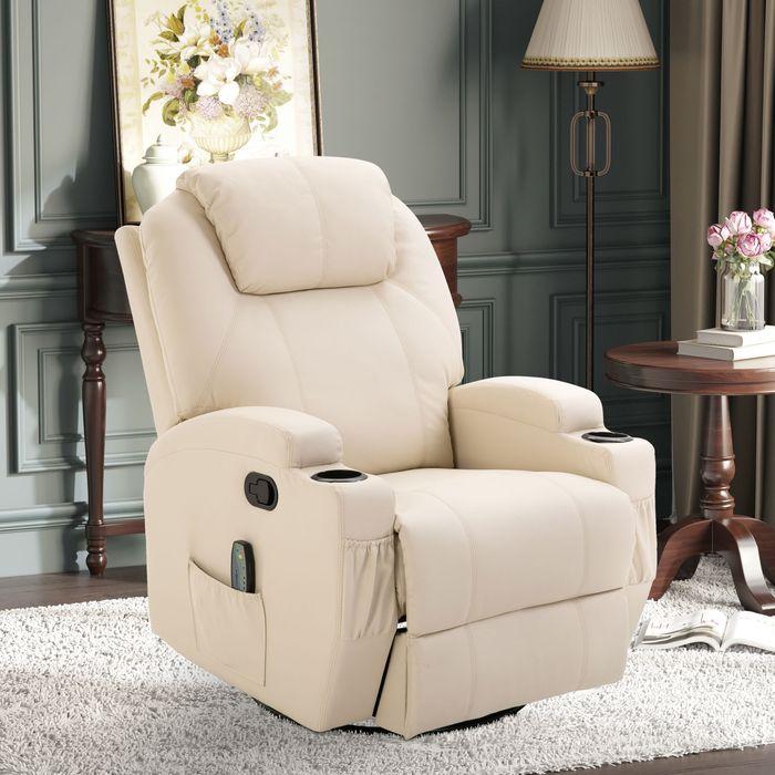 Image du produit Swisshandel24 Fauteuil de relaxation avec fonction de couchage Fauteuil de massage électrique 5 modes de massage