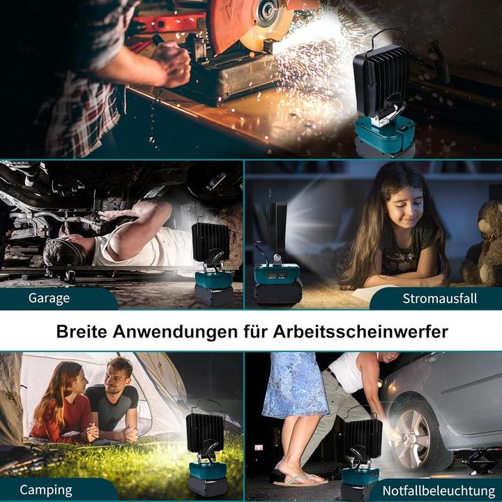 Produktbild ‎Edtran LED Arbeitsleuchte 18V Akku (6000 lm)
