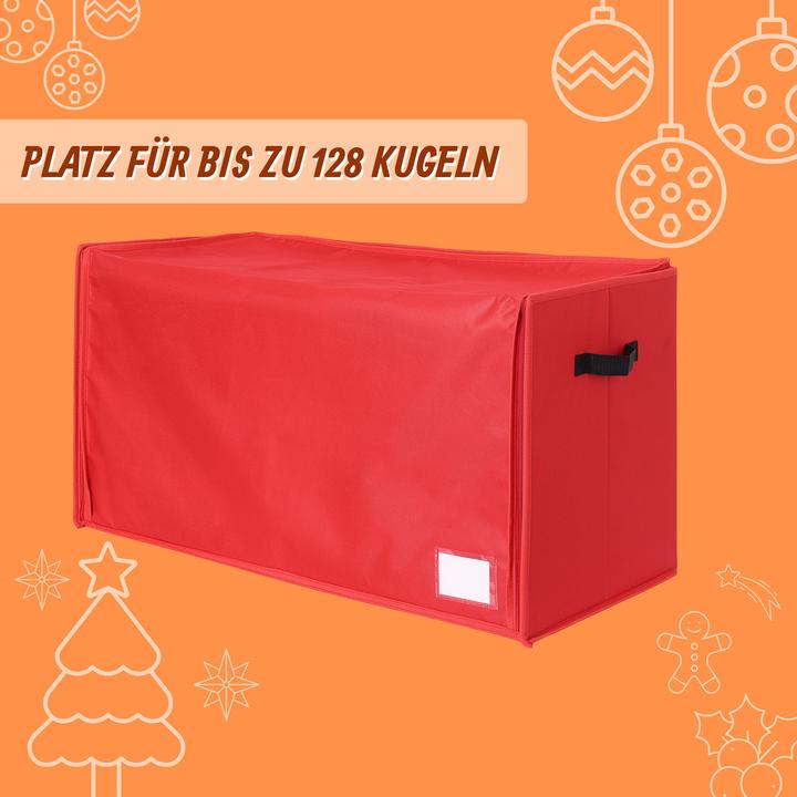 Produktbild Relaxdays Weihnachtskugel Aufbewahrungsbox (73 cm, 1x)