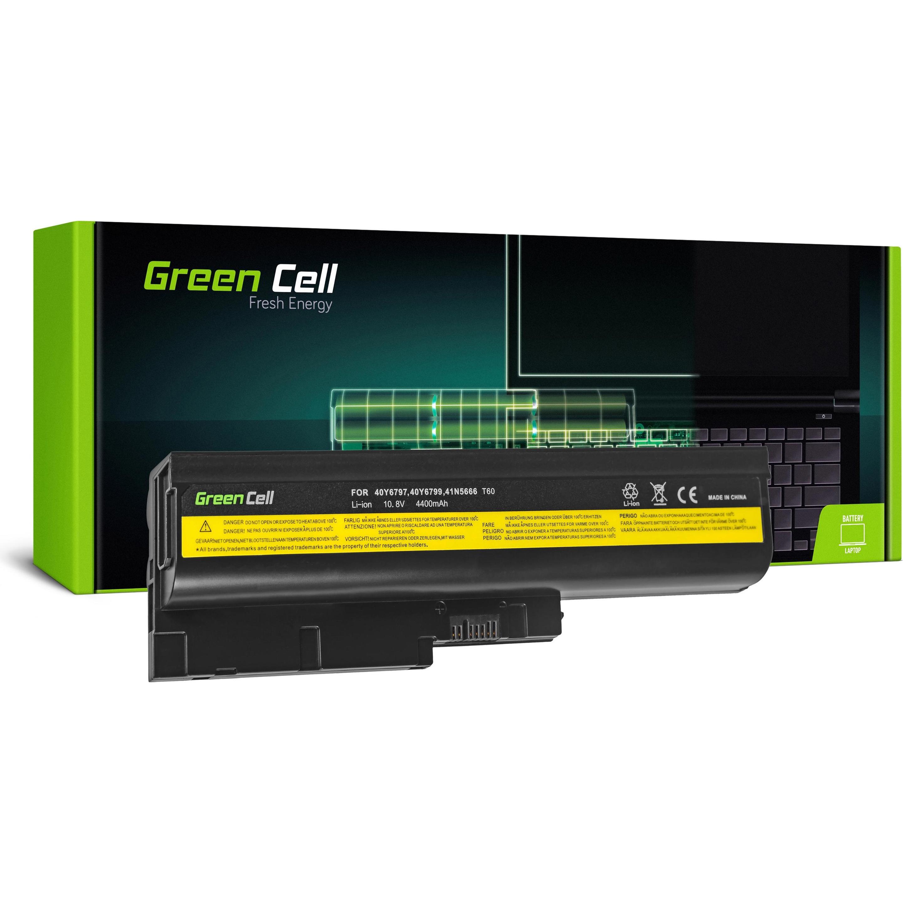 GreenCell NB-B-GRNC-057 (6 Zellen, 4400 mAh), Notebook Akku, Schwarz