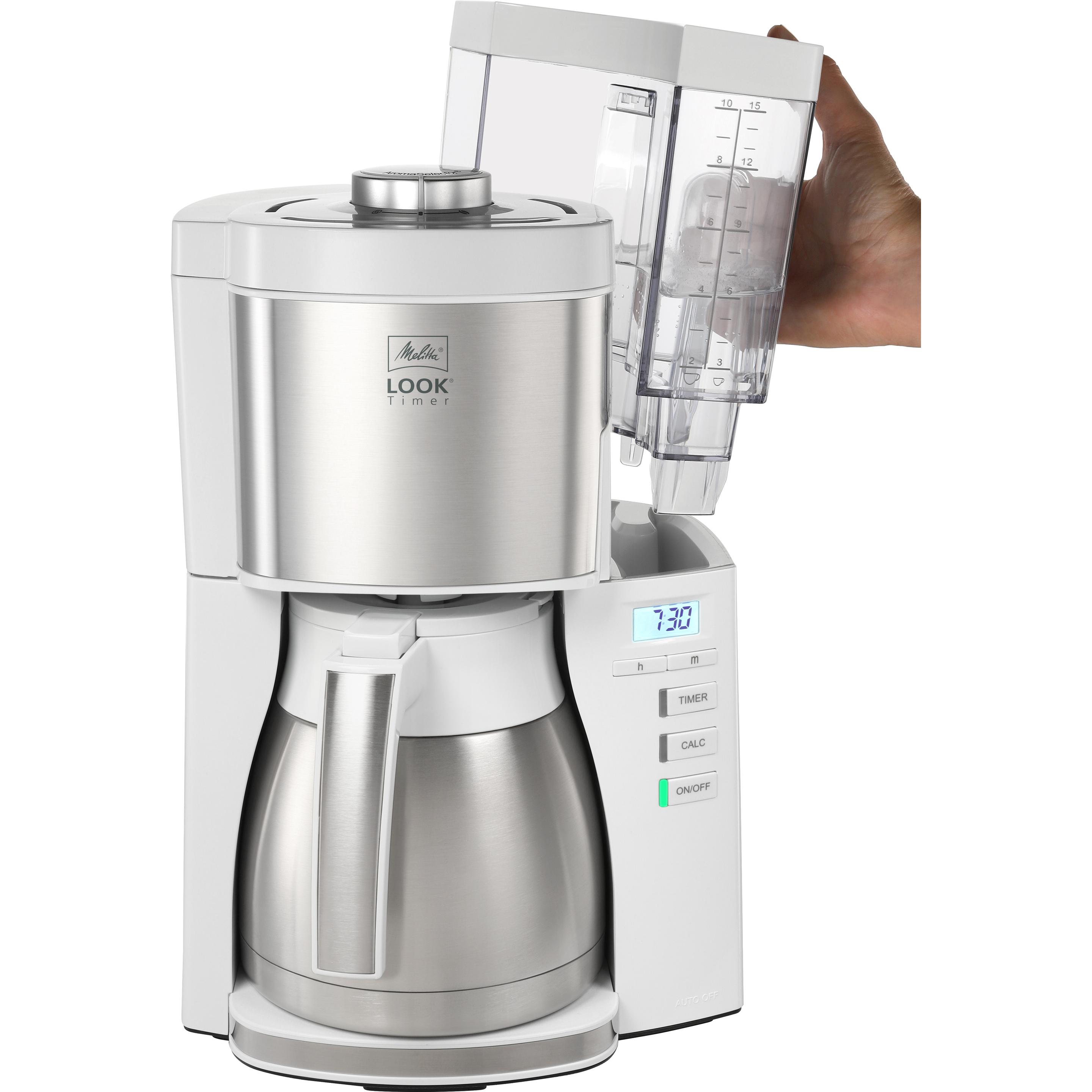 Melitta 1025-17 Look Therm Timer, Filterkaffeemaschine, Weiss