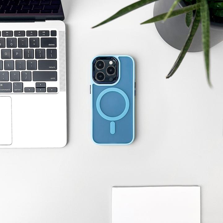 Produktbild Hurtel Fashion Case MagSafe for iPhone 16 Plus - light blue (Apple iPhone 16 Plus)