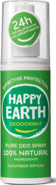 Image du produit Happy Earth Spray Déodorant Naturel Concombre Matcha (Spray, 100 ml)
