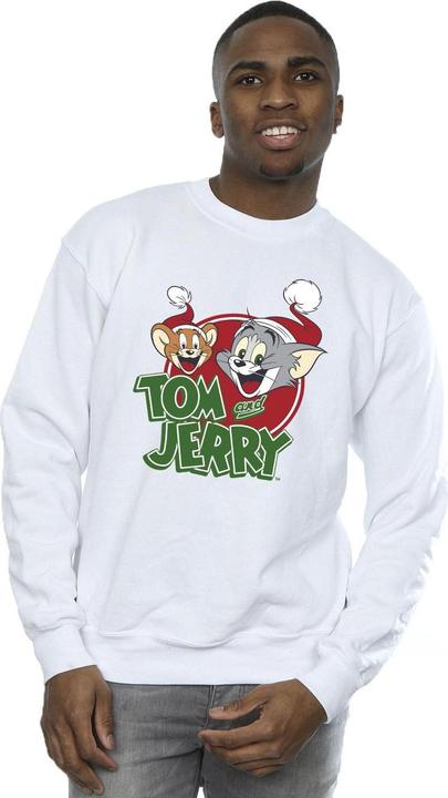 Actual product image Tom & Jerry Mens Christmas Hat Logo Sweatshirt (3XL)