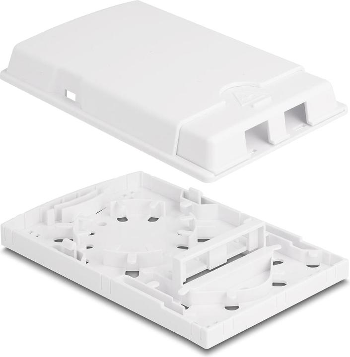 Actual product image Delock Wall-mounted fibre optic junction box for 2 x SC simplex or LC duplex white (0.13 m)