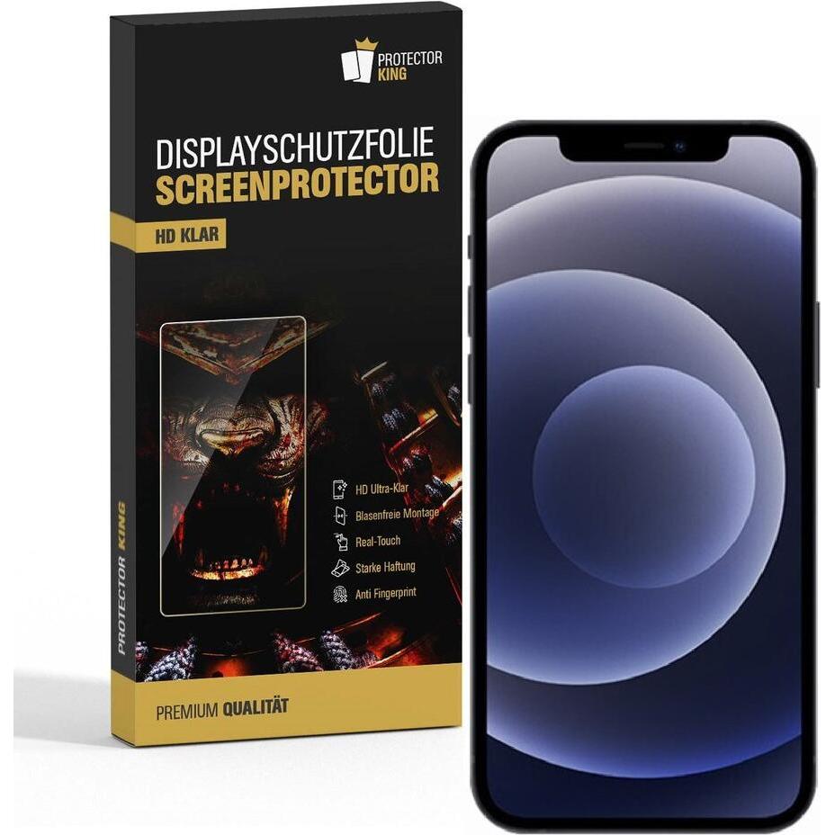 Protectorking 6x Premium Displayschutzfolie 3D KLAR (6 Stück, Apple iPhone 12 mini), Smartphone Schutzfolie