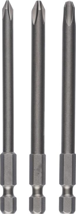 Produktbild Bosch Professional Zubehör Schrauberbit-Set Extra-Hart, 3-teilig, PH1, PH2, PH3, 152 mm (Kreuz Pozidriv PZ)