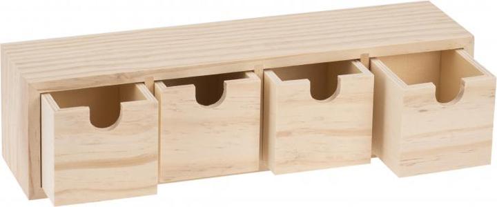 Immagine prodotto Glorex Scatola di legno con 4 cassetti