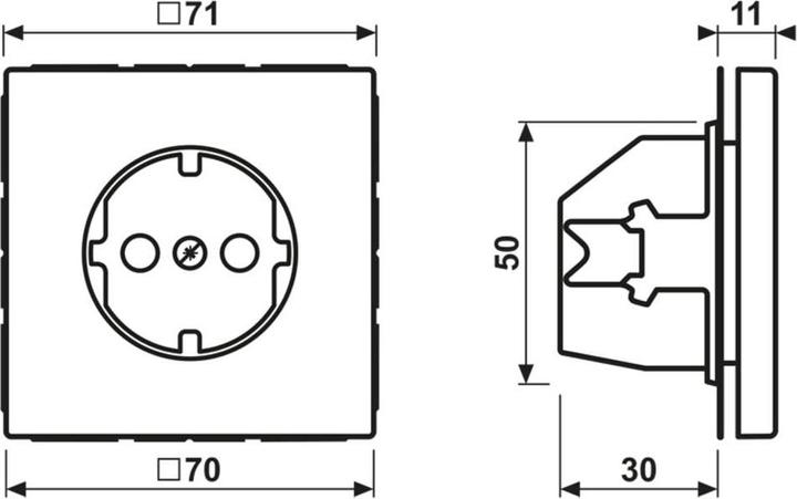 Actual product image JUNG Protective contact socket