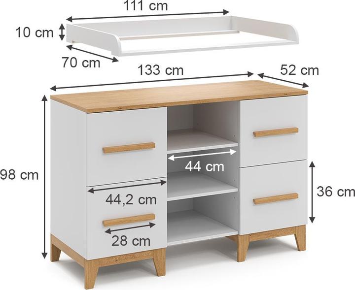 Produktbild VitaliSpa Malia mit 4 Schubladen