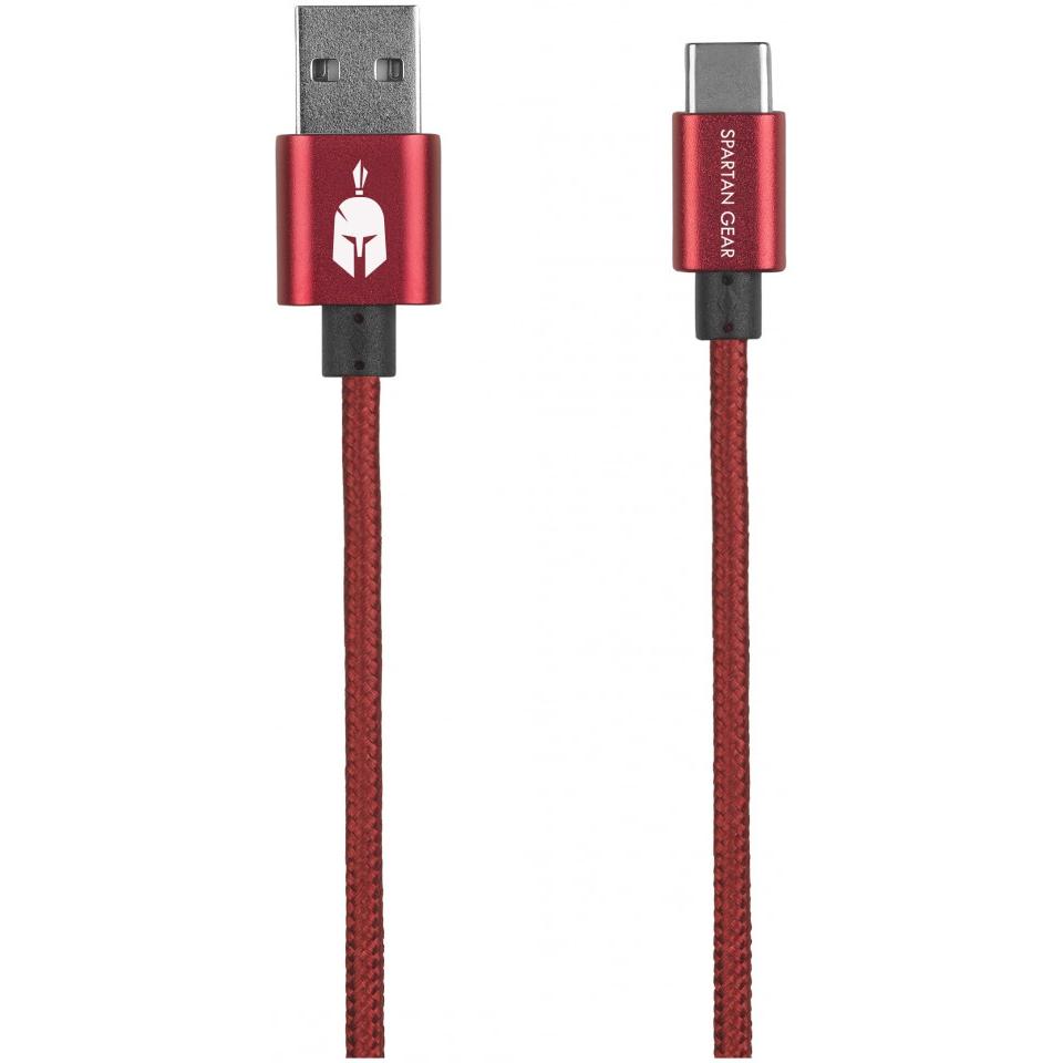 Spartan Gear Double Sided USB Cable Type C 2m (Charging Cable Compatible with Playstation 5, Xbox Se (2 m), USB Kabel