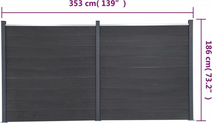 Produktbild VidaXL Zaunelement-Set WPC
