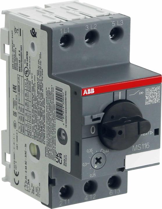 Actual product image ABB Motor protection switch MS116 - 0.4