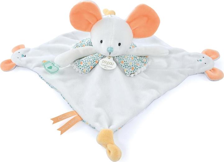 Actual product image Doudou et Compagnie Cuddle cloth mouse with finger puppet 30cm