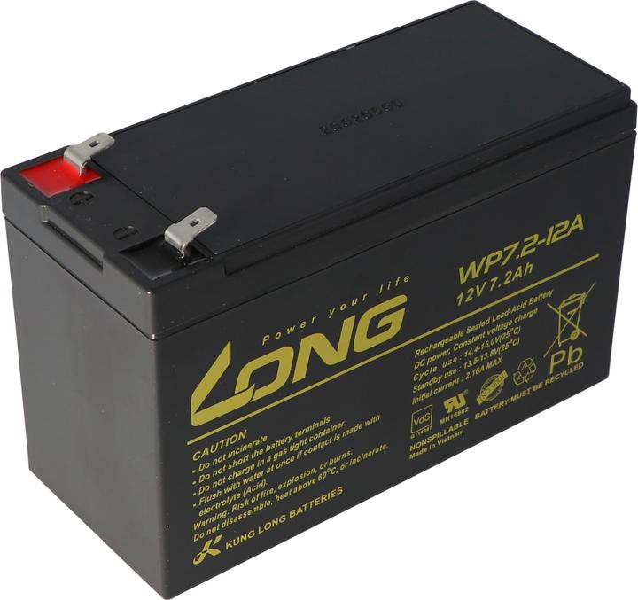 Kung Long Akku WP7.2-12A, Faston 6,3mm Steckkontakte (12V)