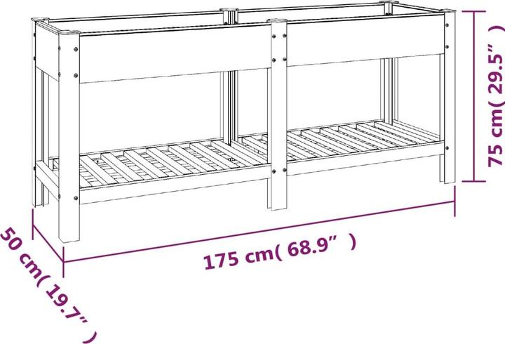 Produktbild vidaXL Garten Hochbeet
