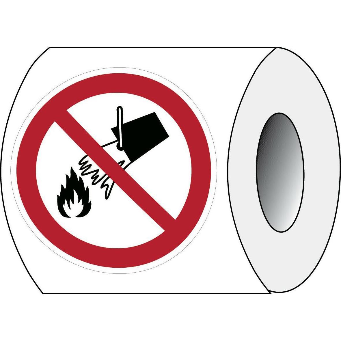 Brady, Etiketten, ISO 7010 PIC P011 B-7541 ISO Sicherheitskennzeichnung - Mit Wasser löschen verboten Lamin
