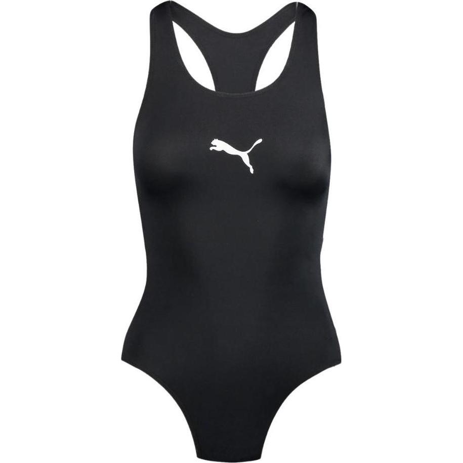 Puma, Damen, Badeanzug, Swim Women Racerback Swimsuit 1p, Schwarz, (L)
