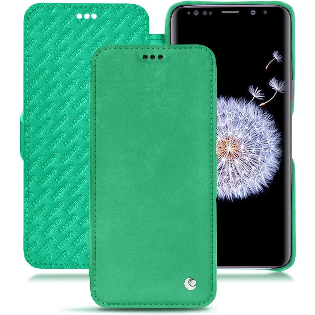 Noreve Lederschutzhülle horizontal (Samsung Galaxy S9+), Smartphone Hülle, Grün