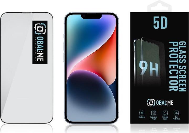 Productafbeelding Obal:Me 5D Glas Screen Protector voor Apple iPhone 13/13 Pro/14 Zwart (1 Pcs., Apple iPhone 13, Apple iPhone 13 Pro)
