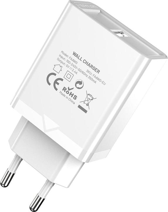 Actual product image Vention Wall charger EU USB-A FAAW0-EU 12W, 2.4A, (white) (12 W)