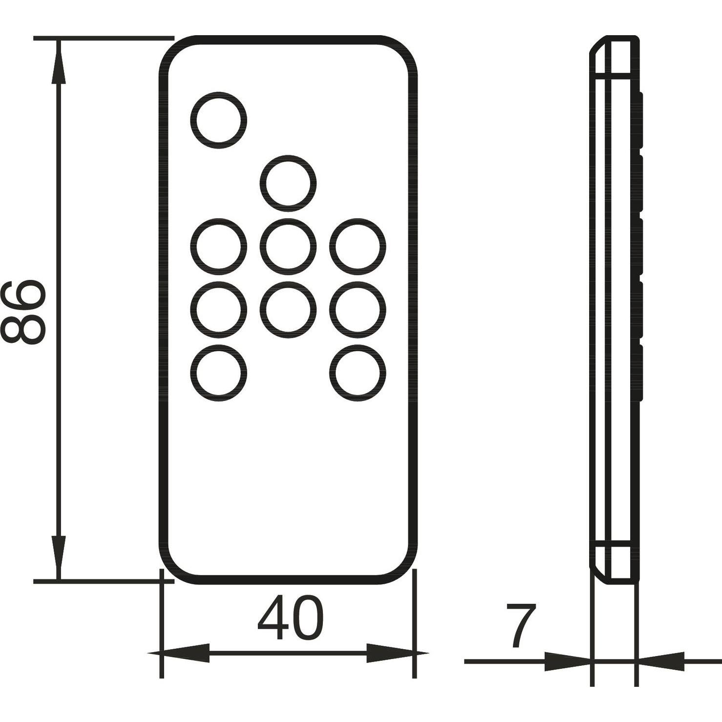 Thumbnail - Furnika, LED Streifen, Funkfernbedienung Mini RGB inkl. Empfänger, 12 VDC max. 24 W (8.60 cm)