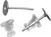Produktbild Rayher Ohrstecker m. Platte + Clutch, 6mm ø, 4 Stück (Metall)