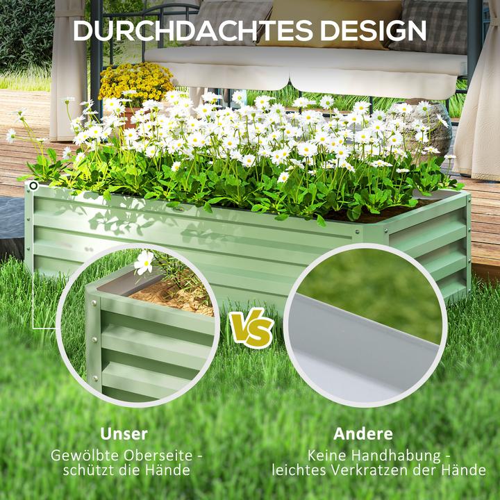 Immagine prodotto Outsunny Hochbeet Verzinkter Stahl Grün